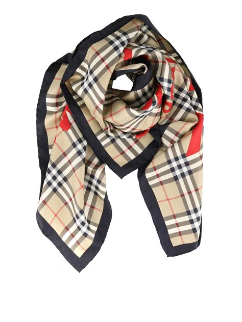 burberry check print slim silk scarf|classic check burberry scarf.